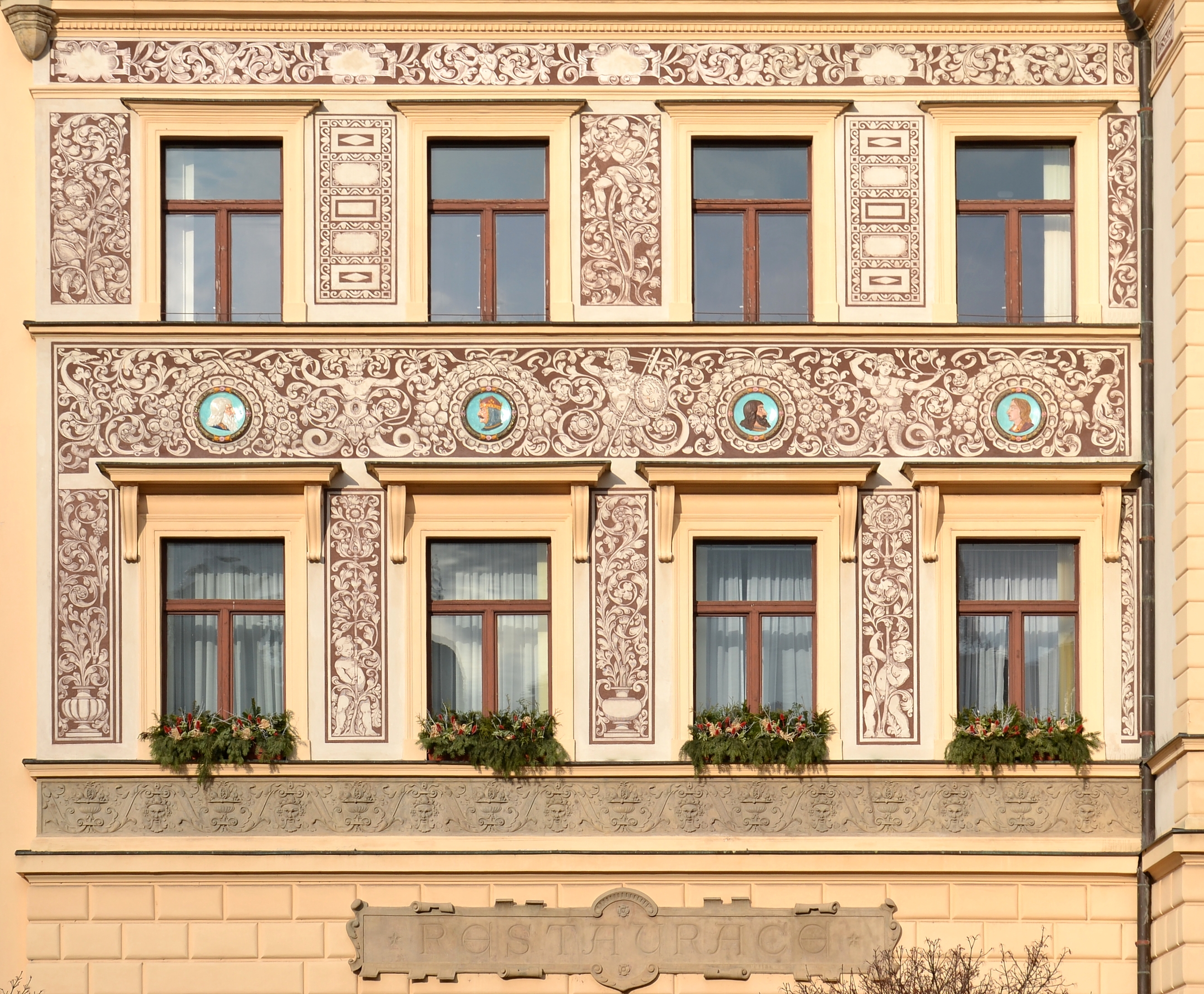 Pardubice (Pardubitz) - town hall - detail