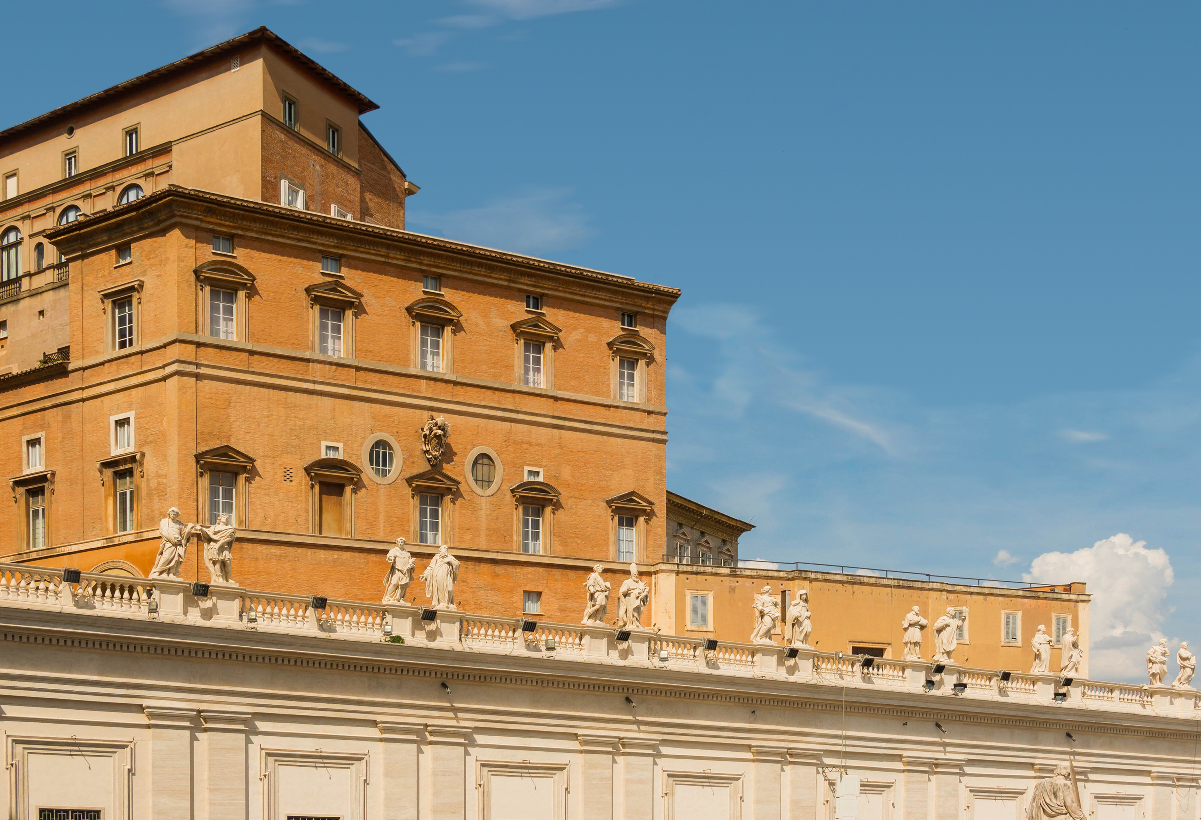 Pontifical appartments from Piazza San Pietro Vatican City