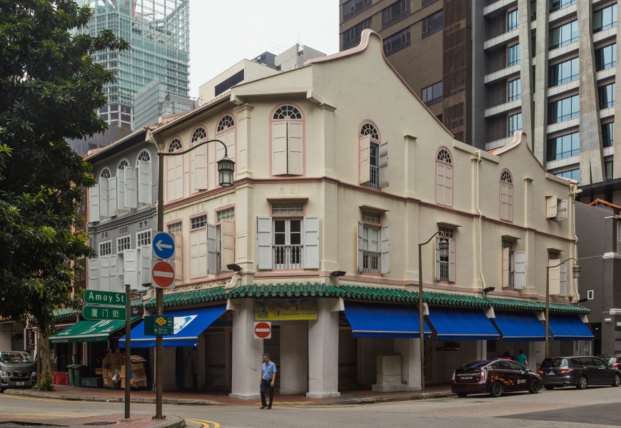 2016 Singapur, Chinatown, Ulica Telok Ayer, Domy-sklepy (02)