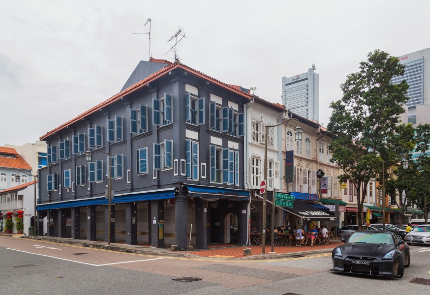 2016 Singapur, Chinatown, Ulica Telok Ayer, Domy-sklepy (03)