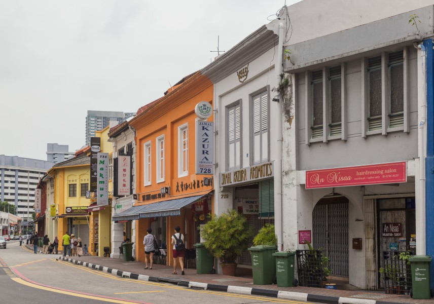 2016 Singapur, Kampong Glam, Ulica North Bridge, Domy-sklepy (03)