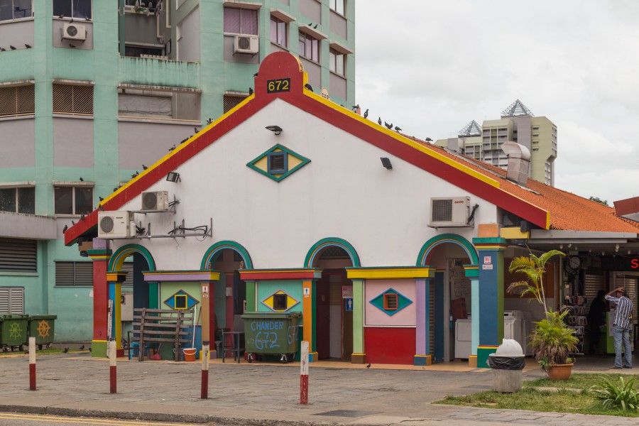 2016 Singapur, Little India, Ulica Kerbau 672, Budynek