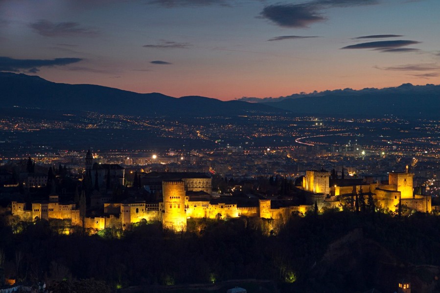 Alhambra palace and surrounding area