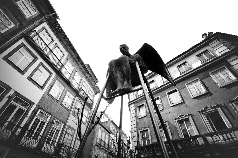 Angel statue in Braga