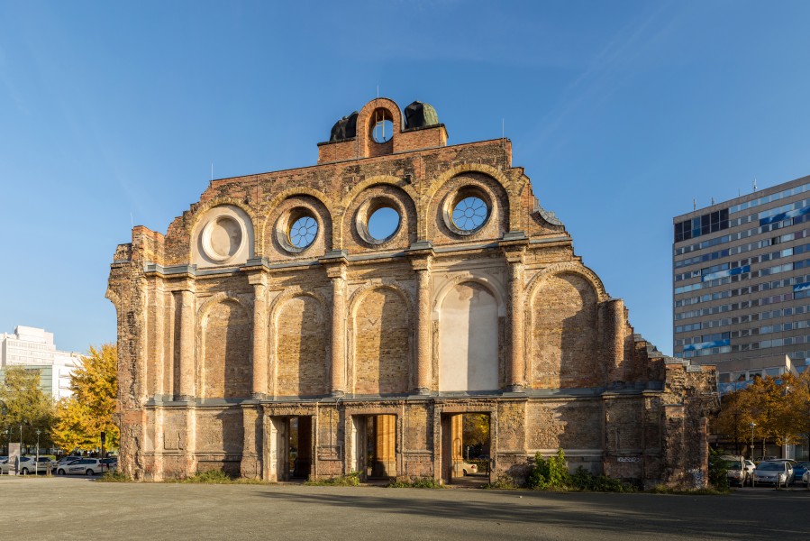Anhalter Bahnhof, Portikus Rückseite SO, Berlin-Kreuzberg, 151024, ako