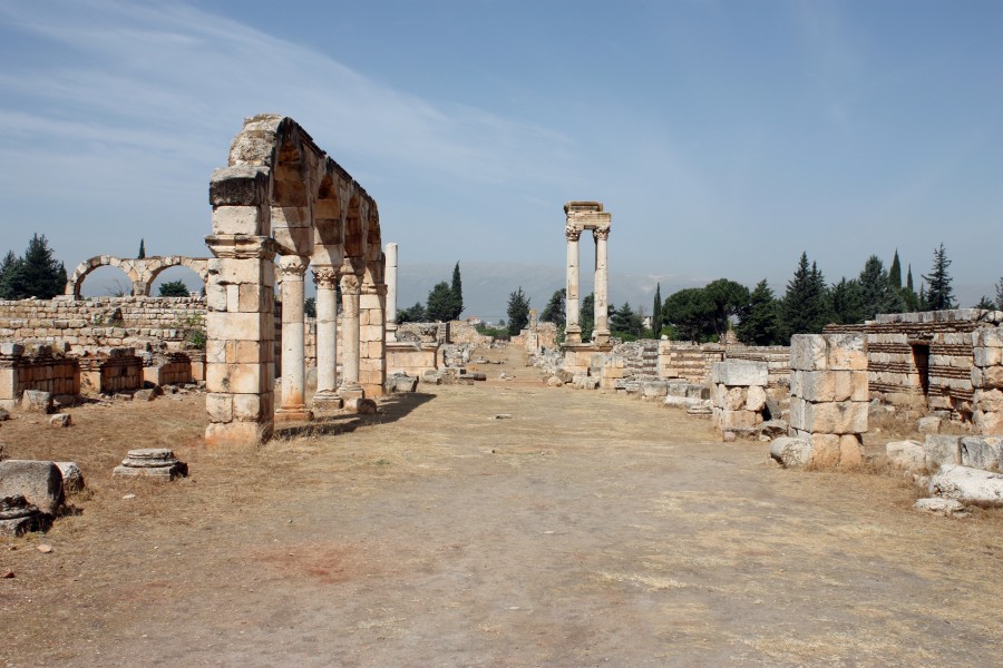 Anjar - decumanus vue de l'est