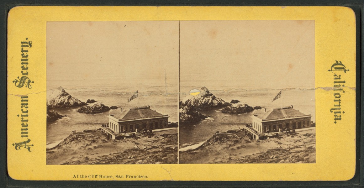 At the Cliff House, San Francisco, from Robert N. Dennis collection of stereoscopic views