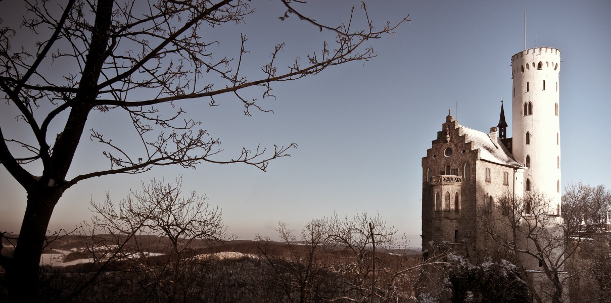 Baden-Württemberg Schloss-Lichtenstein ViewFromNorthSide