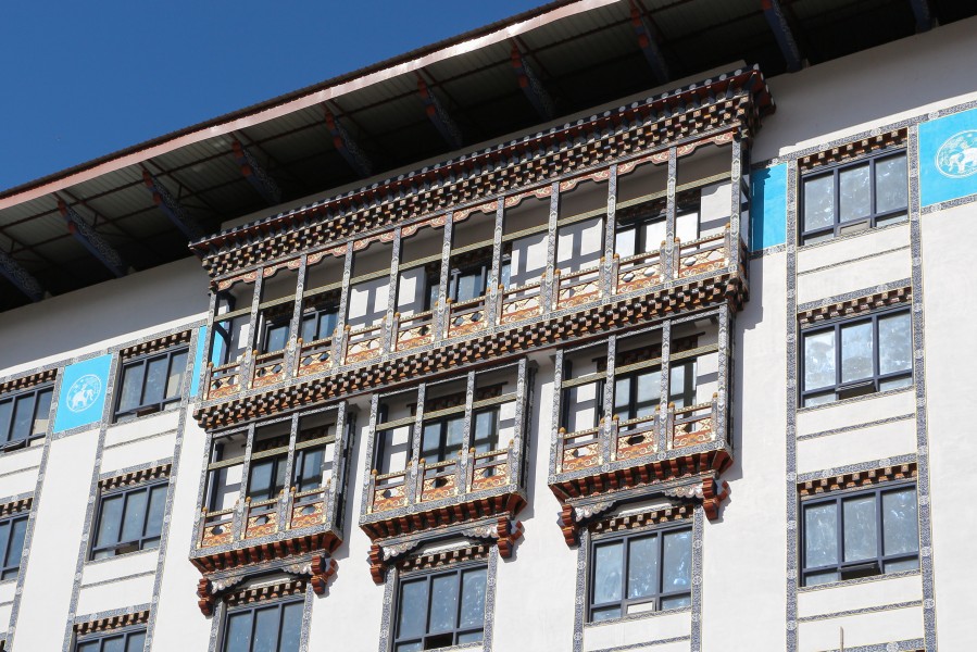 Balconies on Norzin Lam, Thimphu