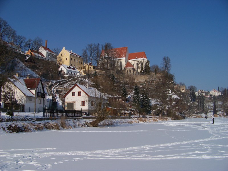 Bechyňské schody a klášter, z Lužnice