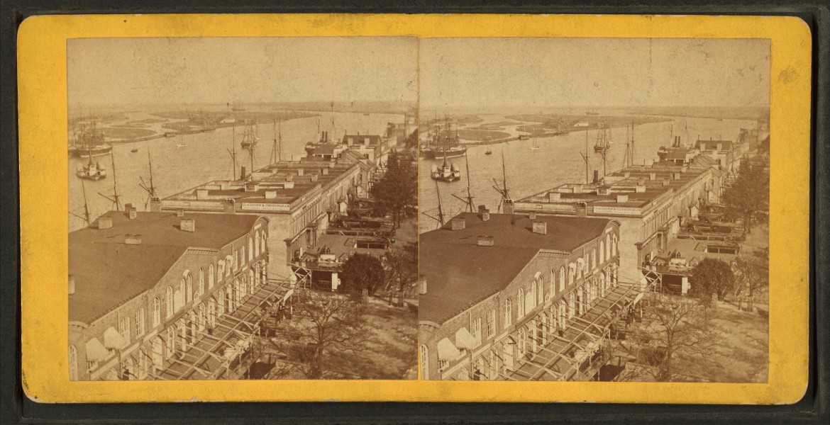 Bird's eye view above the River, by Wilson, J. N. (Jerome Nelson), 1827-1897