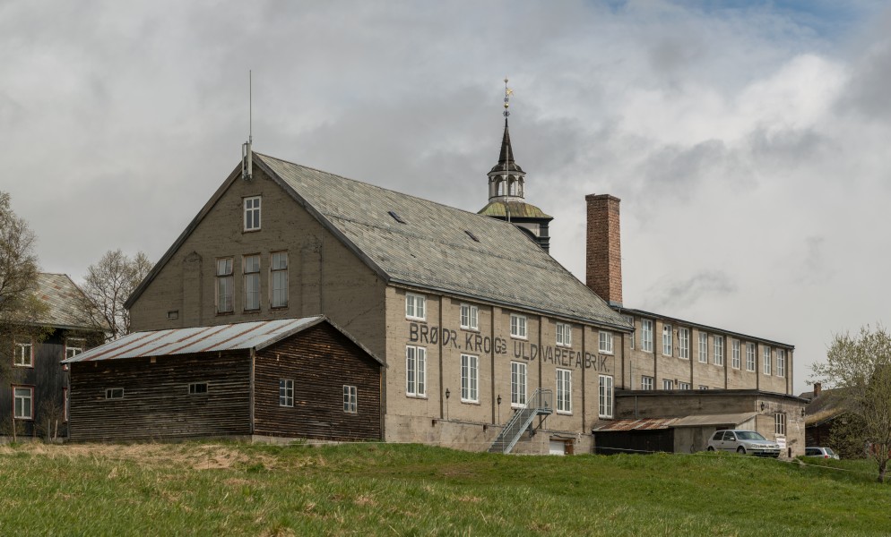 Brødrene Krogs Uldvarefabrik, Røros, South view 20150616 1