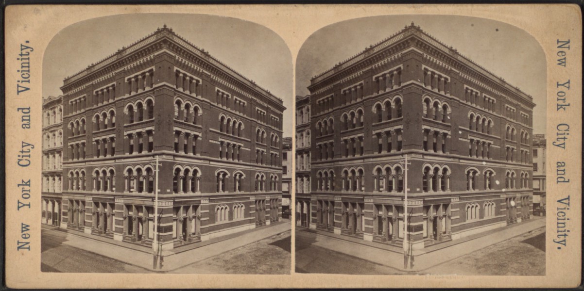 Brooks Brothers Building, from Robert N. Dennis collection of stereoscopic views