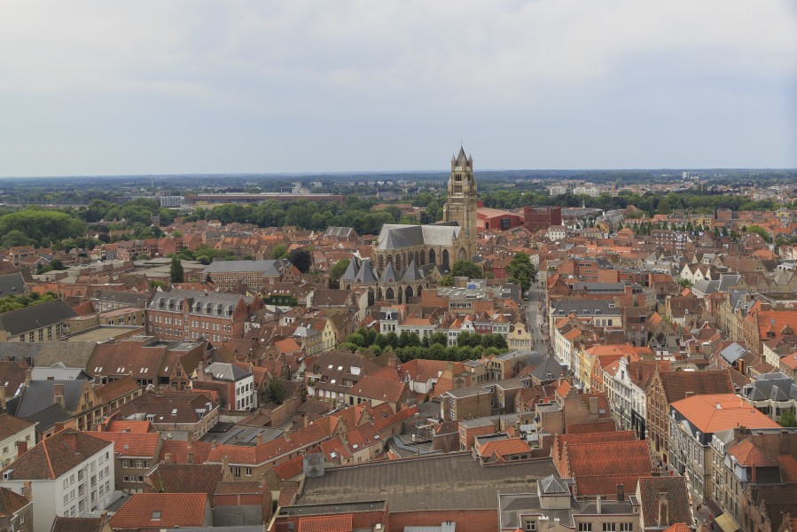 Bruges Belgium Panoramic-view-from-Belfry-01