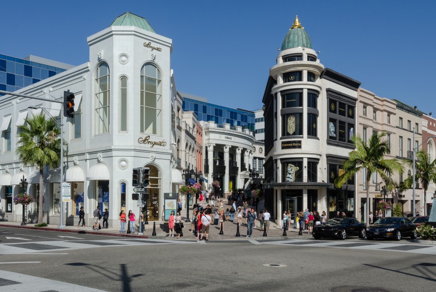 Buildings at North Rodeo Drive, Beverly Hills, West view 20110806 1