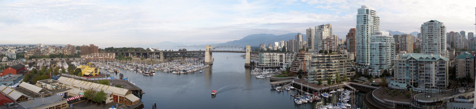 Burrard bridge from granville bridge vancouver