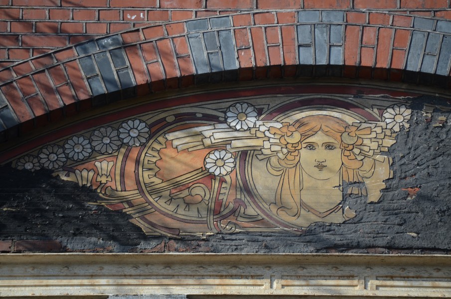 Charleroi - Art nouveau - sgraffite - Paul Cauchie - rue de la Montagne 38 - 2018-02-14 - 02
