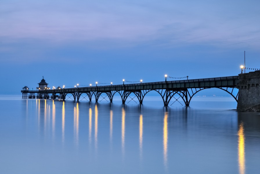 Clevedon Pier at dusk