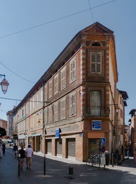 Corner street of St Cecile and St Clair in Albi