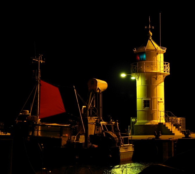 Denmark Aaroesund Lighthouse night 3 CN