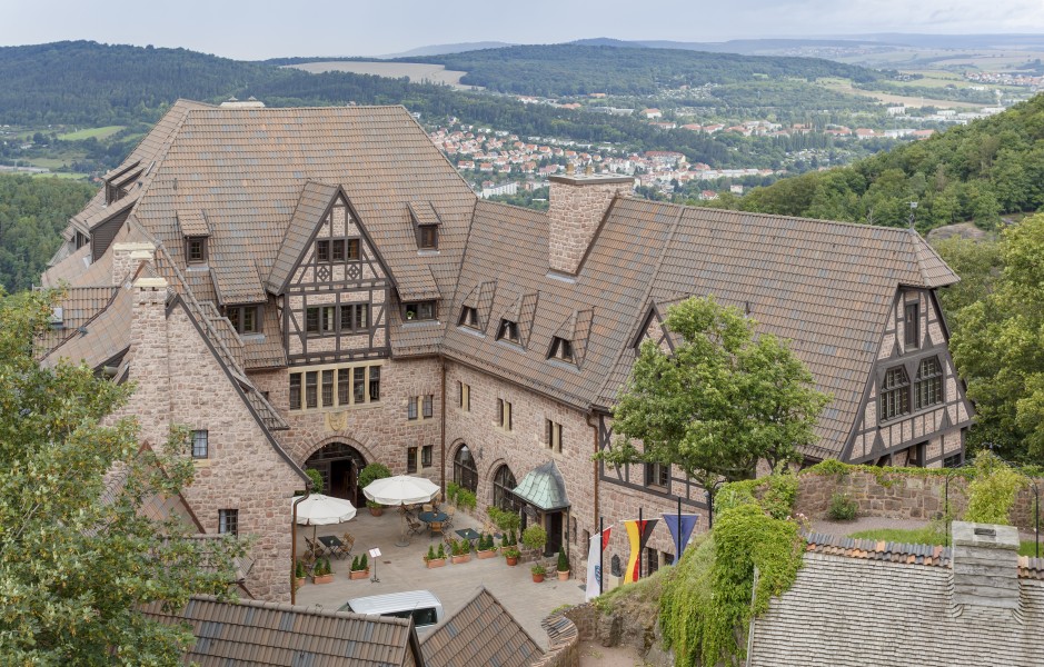 Eisenach Germany Hotel-building-of-Wartburg-Castle-01