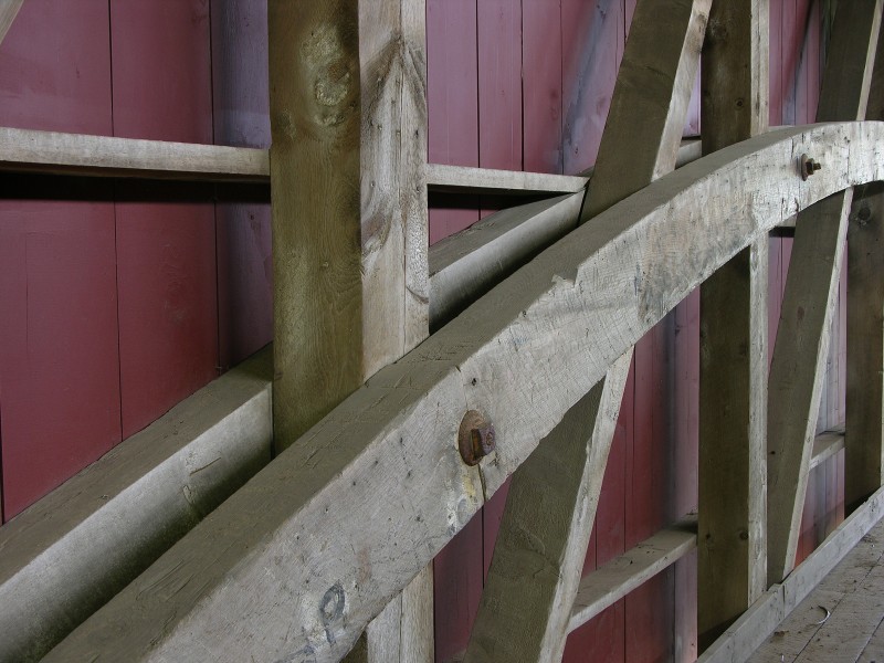 Erb's Covered Bridge Burr Arch Closeup 3264px