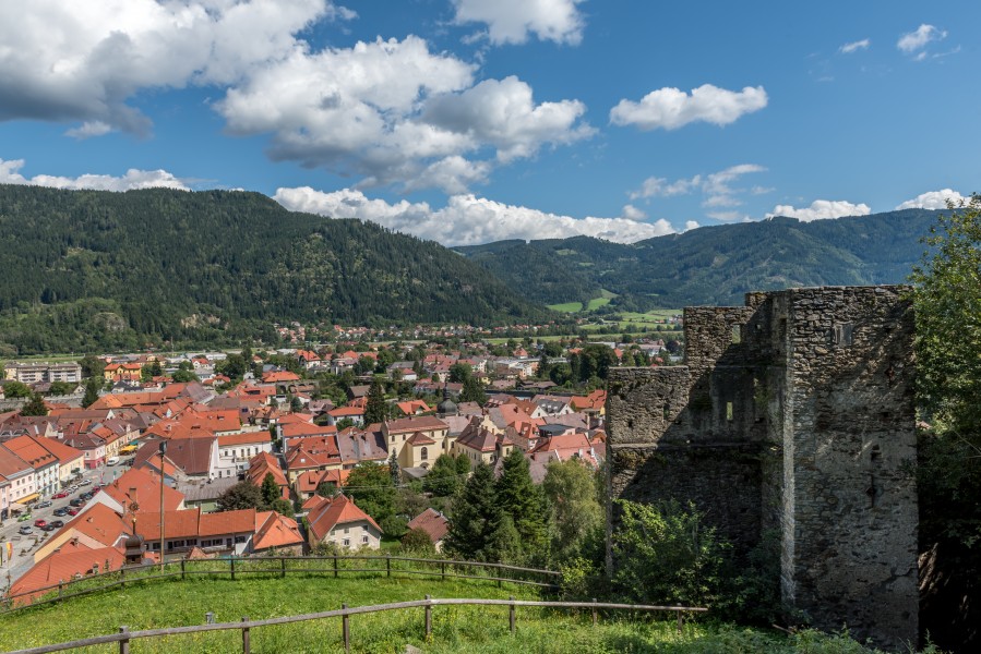 Friesach Rotturm Verteidigungsanlage West-Ansicht 04092017 0709