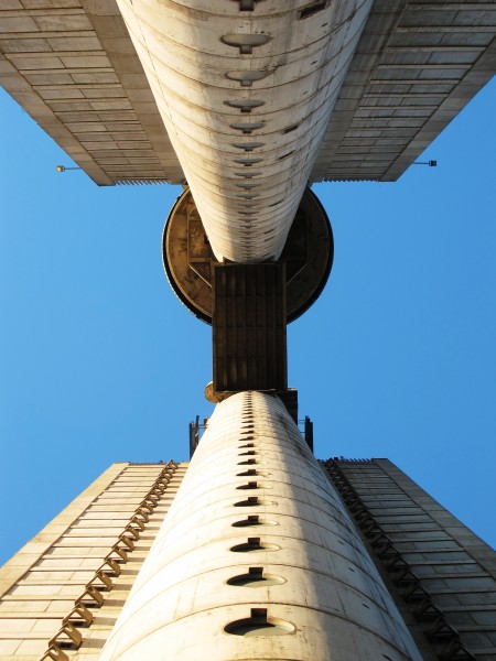 Genex Tower, looking up, between two towers