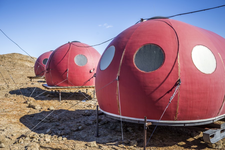 Igloo satellite cabins in Antarctica