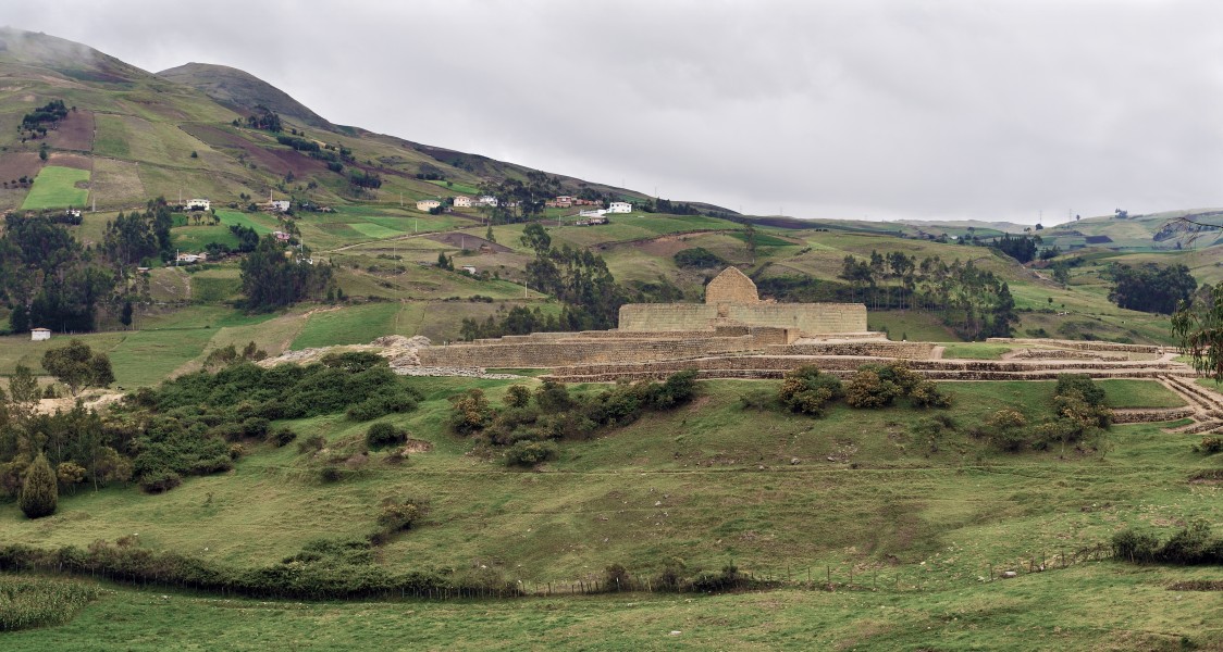 Ingapirca Canari-Incan ruins seen from Ingapirca