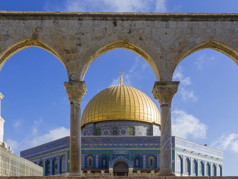 ISR-2015-Jerusalem-Temple Mount-Dome of the Rock and Al-Mawazin