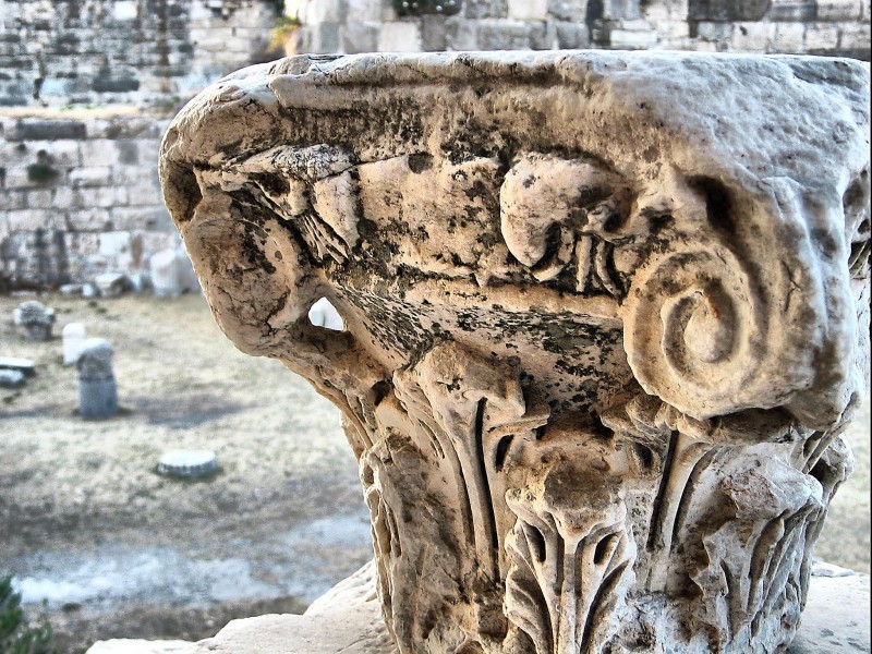 Kos, Greece ancient column capital