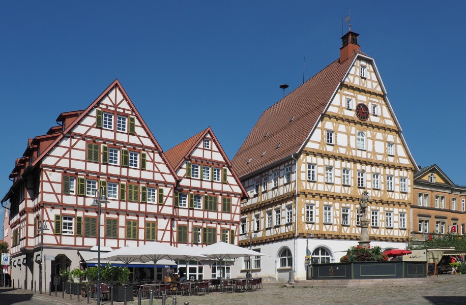 Leonberg Fachwerkhäuser am Marktplatz