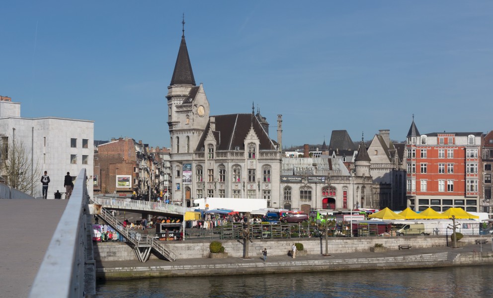 Liège, Hôtel des Postes oeg62063-CLT-0181-01 vanaf de Passerelle Saucy foto4 2017-03-26 09.35