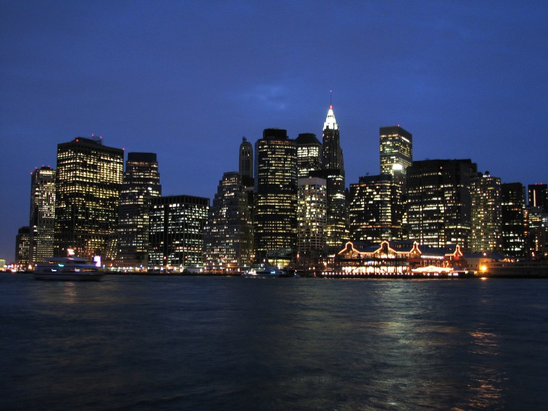 Lower Manhattan by night