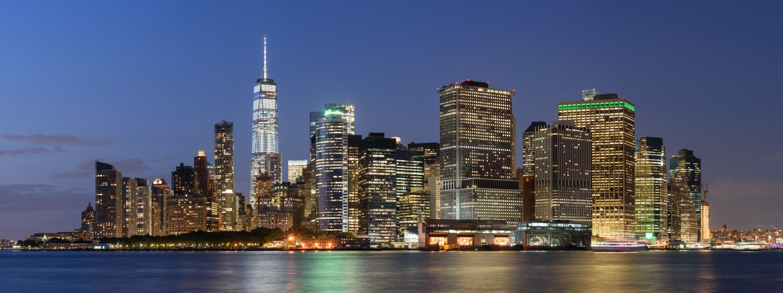 Lower Manhattan from Governors Island August 2017 panorama