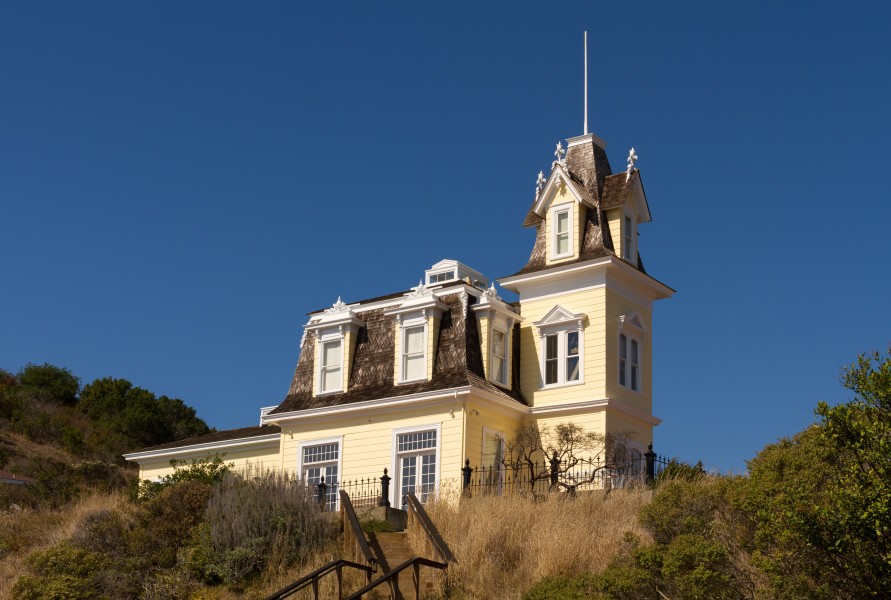 Lyford House as seen from the beach