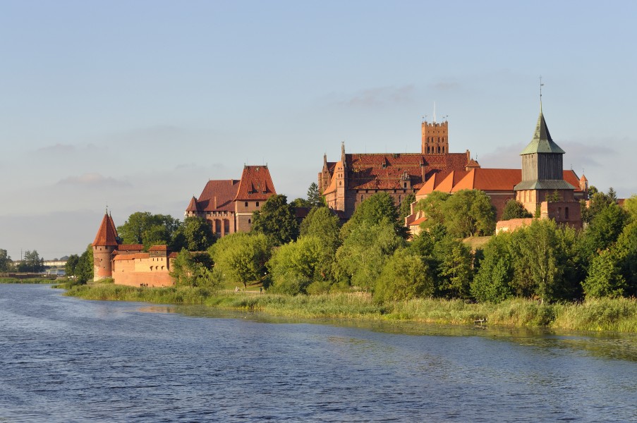 Malbork Castle in the afternoon