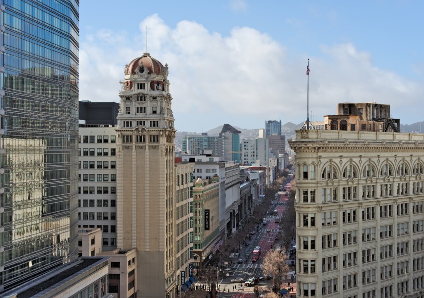 Market Street viewed from One Kearny St, San Francisco