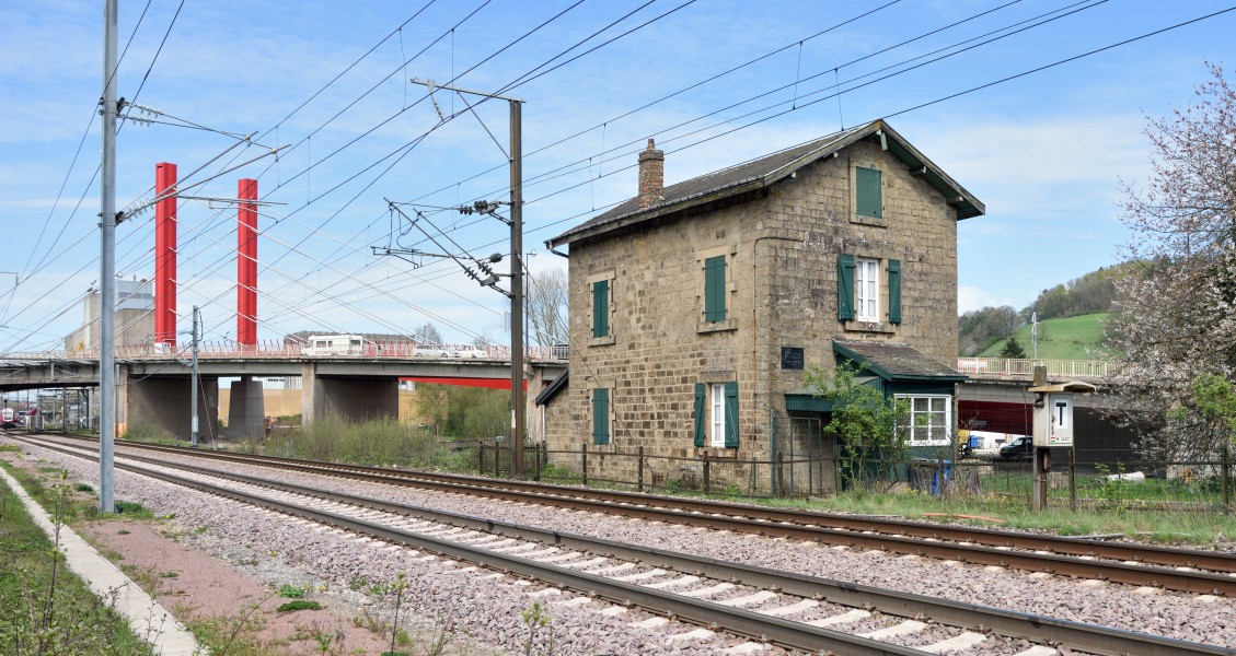 Mersch ligne de chemin de fer et maison natale d'Aloyse Kayser