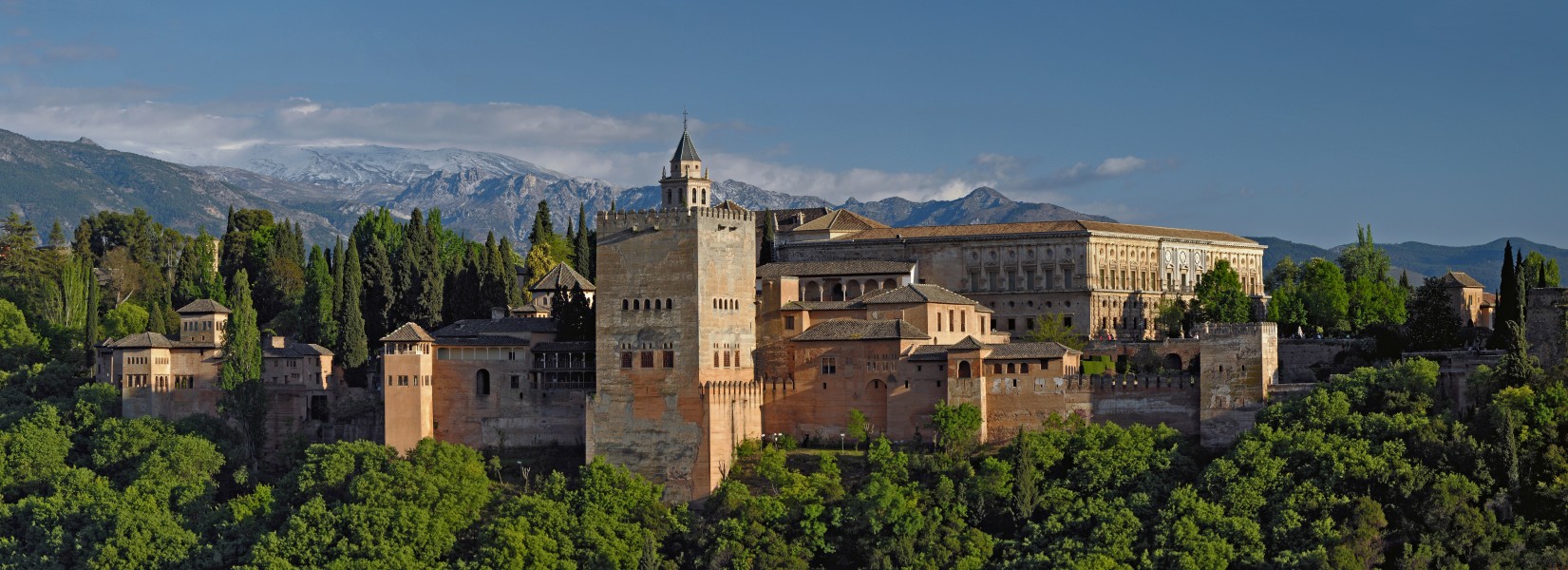 Nasrid Palaces and Palace of Charles V. Alhambra, Granada. Spain