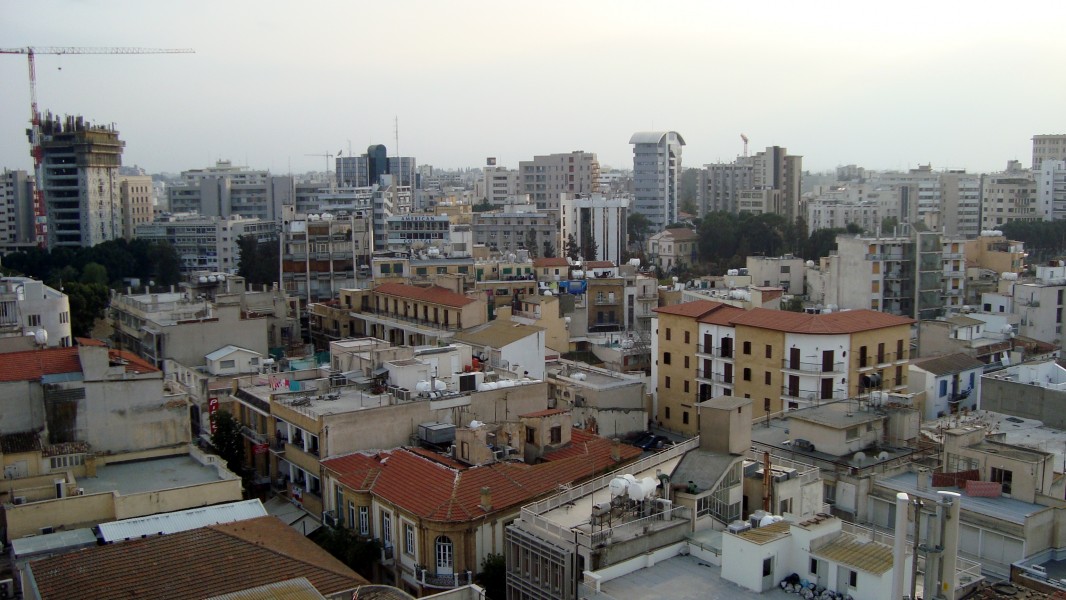 Nicosia skyline view from old part of city