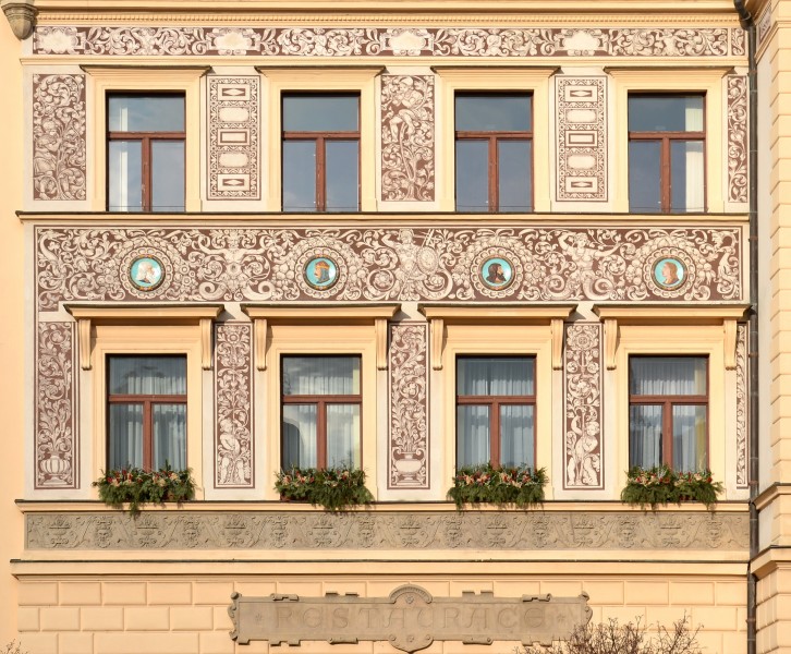 Pardubice (Pardubitz) - town hall - detail