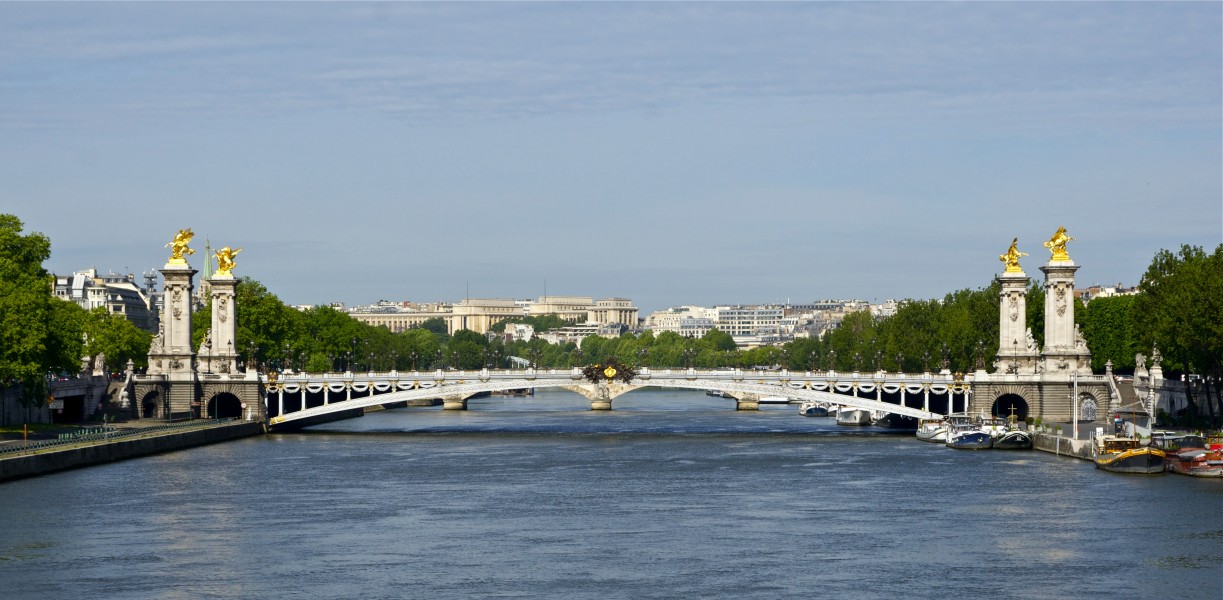 Pont Alexandre III depuis pont de la Concorde Paris