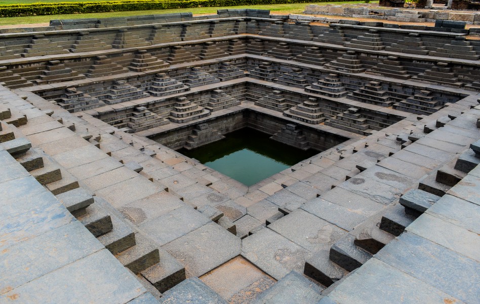 Pushkarani step wells at Hampi