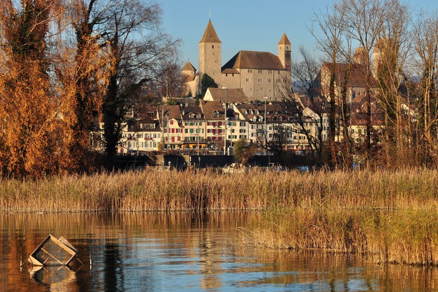 Rapperswil - Altstadt - Schloss-Stadtpfarrkirche - Seedamm-Holzbrücke 2011-11-17 15-52-08