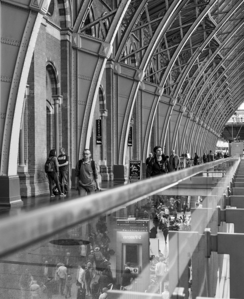 Reflections at St Pancras Railway Station