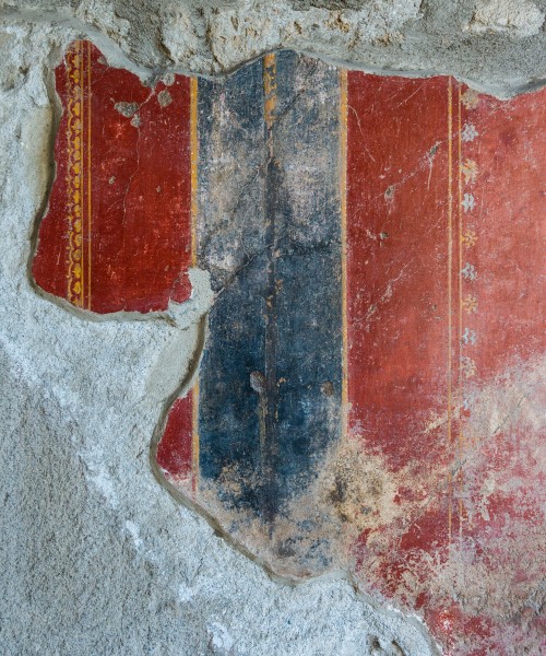 Remains frescos Pompeii Italy