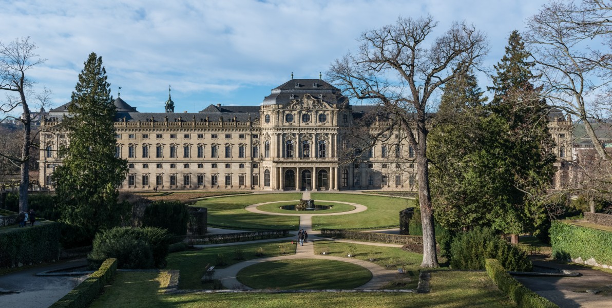 Residenz Würzburg, View from Eastern Part of Hofgarten 20131227 6