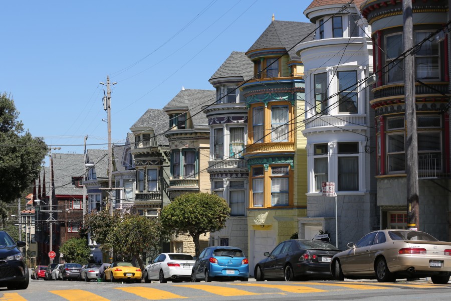 Row of Victorian houses in San Francisco